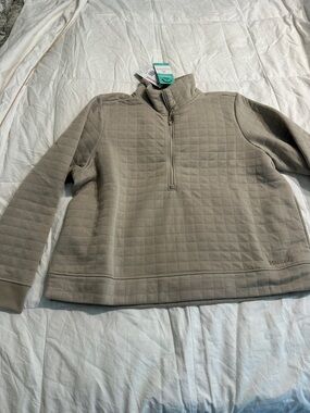 NWT Women’s Marmot Roice Quilted Half-Zip Pullover in Taupe 2X